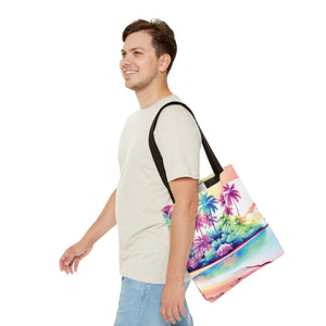Watercolor Beach Tote Bag - 3 Sizes