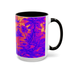 Colorful Mugs (11oz, 15oz), Crazy Cool Tropical Toile