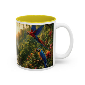 Tropical Waterfall Mug – Lush Jungle Scenic Accent Coffee Cup (11oz/15oz)