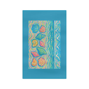 Tropical Microfiber Coffee/Tea Towel – Coastal Seashell Glow