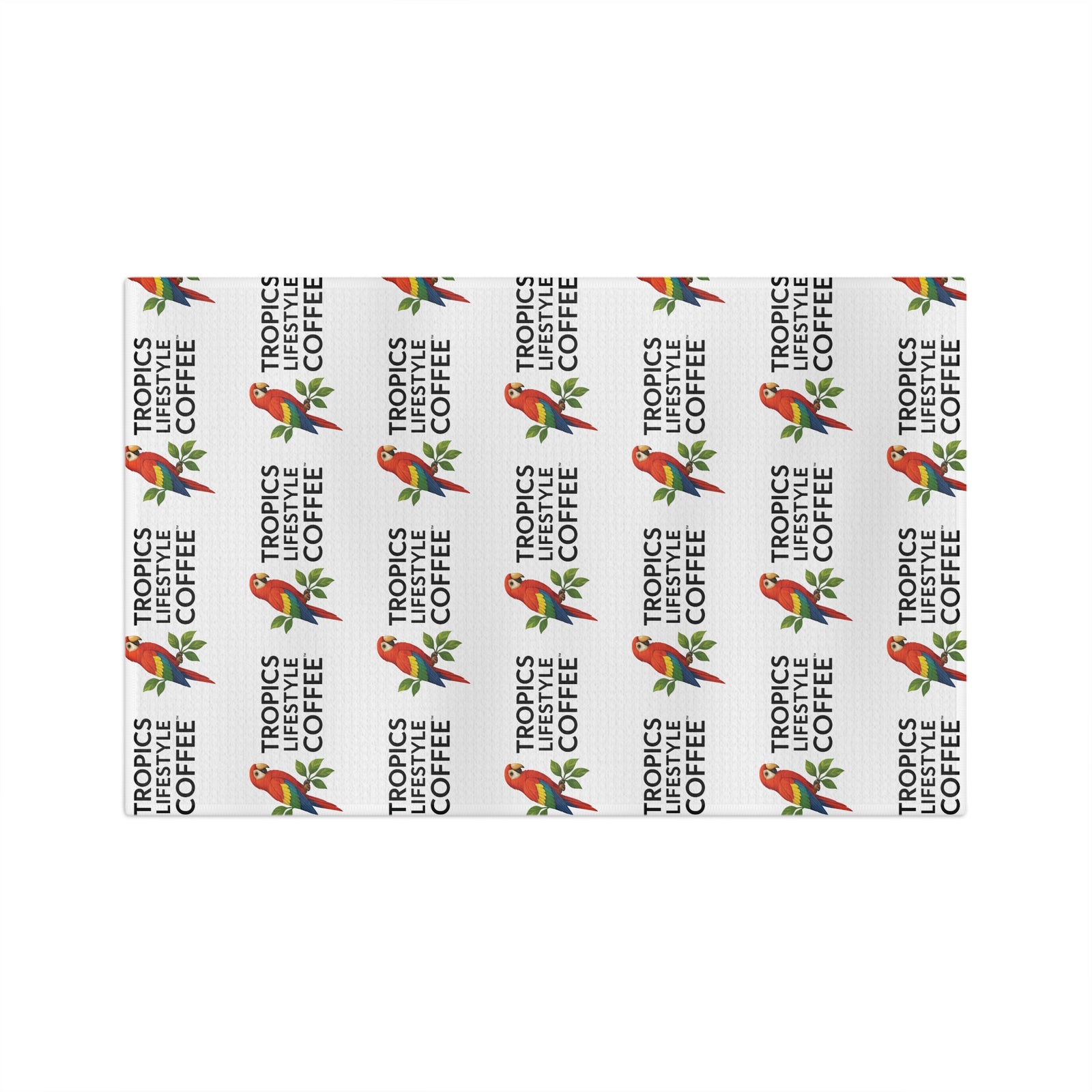 Tropical Microfiber Coffee/Tea Towel — Tropics Lifestyle Coffee Parrot Logo