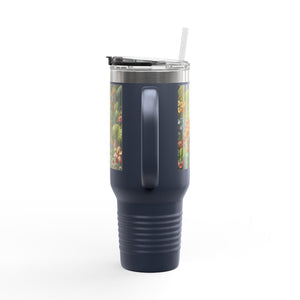 Insulated Travel Mug - 40oz - Perfect for Outdoor Adventures / Rainforest Rabbit Outing