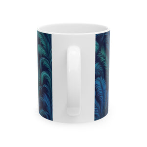 Ceramic White Mug - 11oz & 15oz, Rocco Deep Ocean