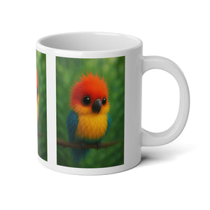 Jumbo Mug, 20oz, Rainforest Baby Parrot | Tropical Coffee Cup