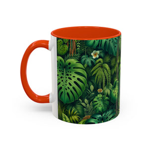 Accent Color Coffee Mug, Many Colors - 11oz & 15oz / Rainforest Greenery