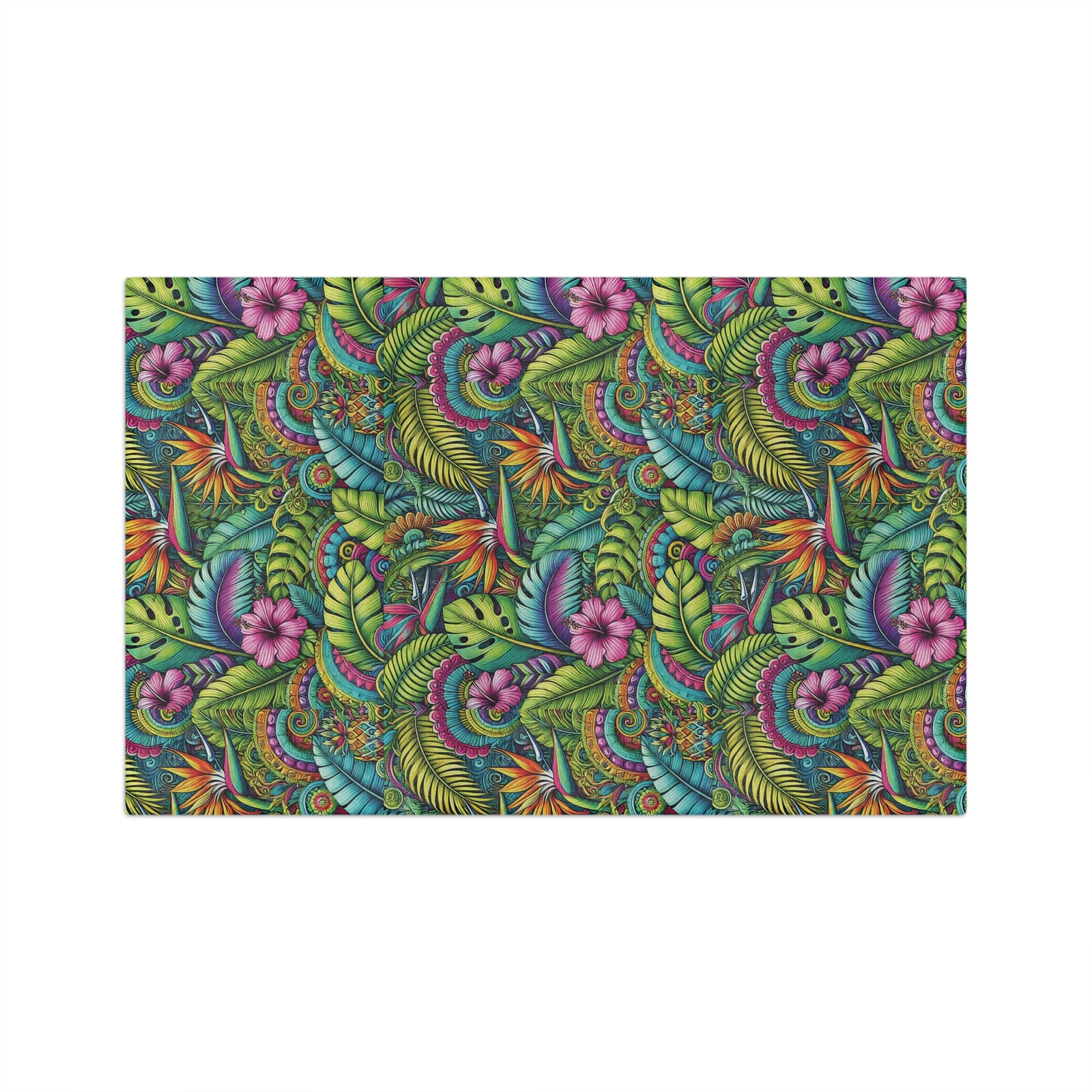 Tropical Microfiber Coffee/Tea Towel — Rainforest Pop