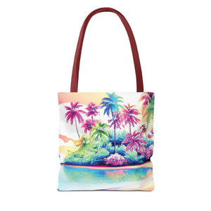 Watercolor Beach Tote Bag - 3 Sizes