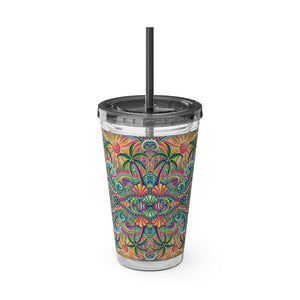 Tropical Tumbler with Straw | 16 oz: Kaleido Bay