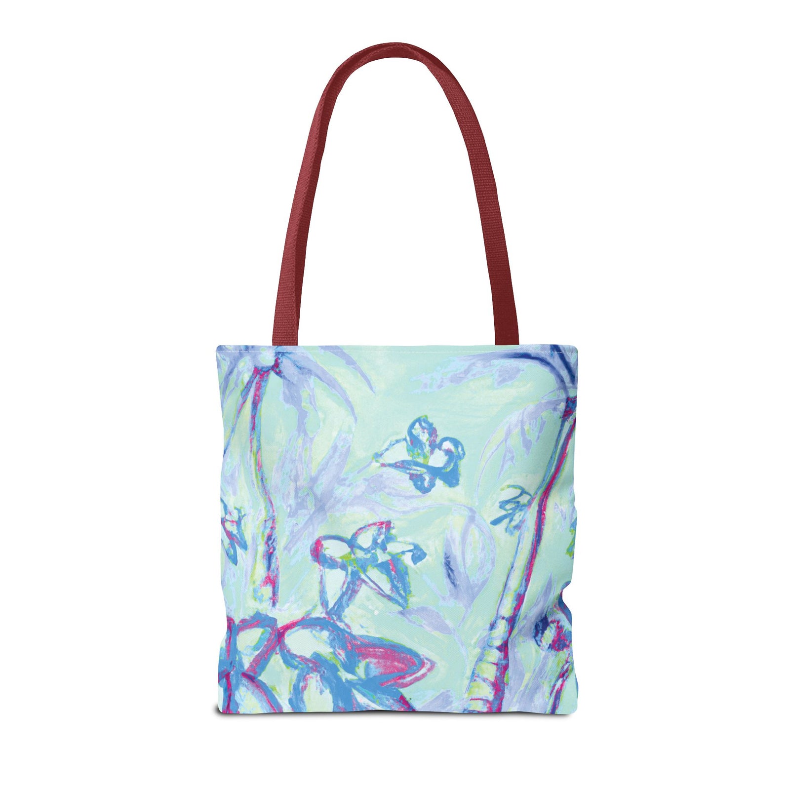 Blue Tropical Doodles Tote Bag - 3 Sizes