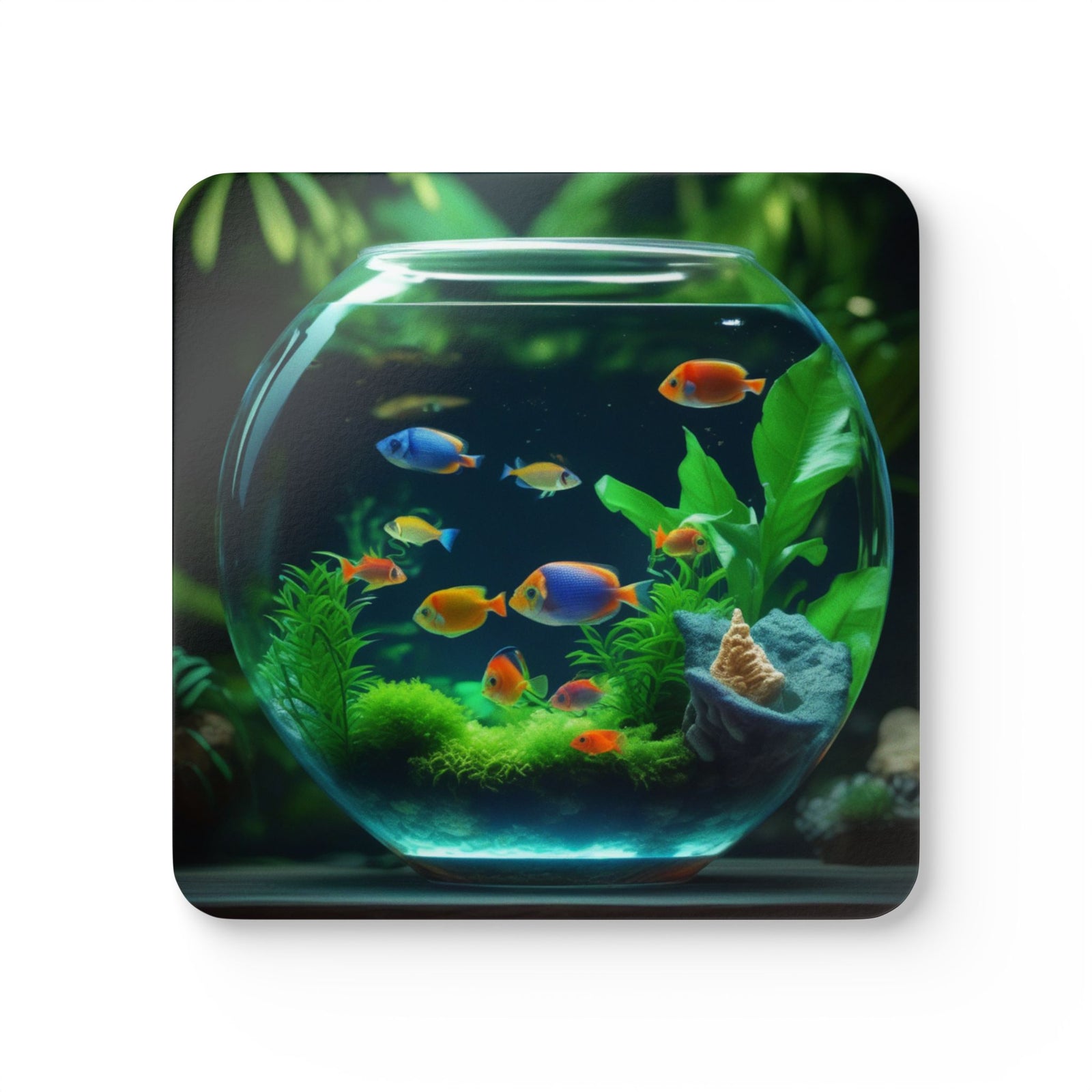 Coaster Set/4- Tropical Fish Bowl #1