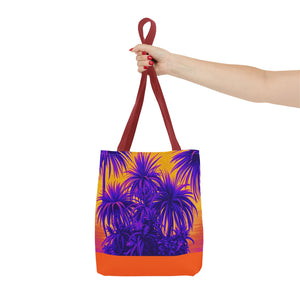 Tiny Palm Island Pop/Orange Tote Bag - 3 Sizes