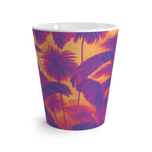 Latte White Mug - Perfect for Coffee Enthusiasts / Palm Serenity, Pop