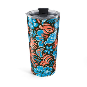 20oz Tumbler ~ Blue & Coral Beach Dreams Insulated Travel Cup