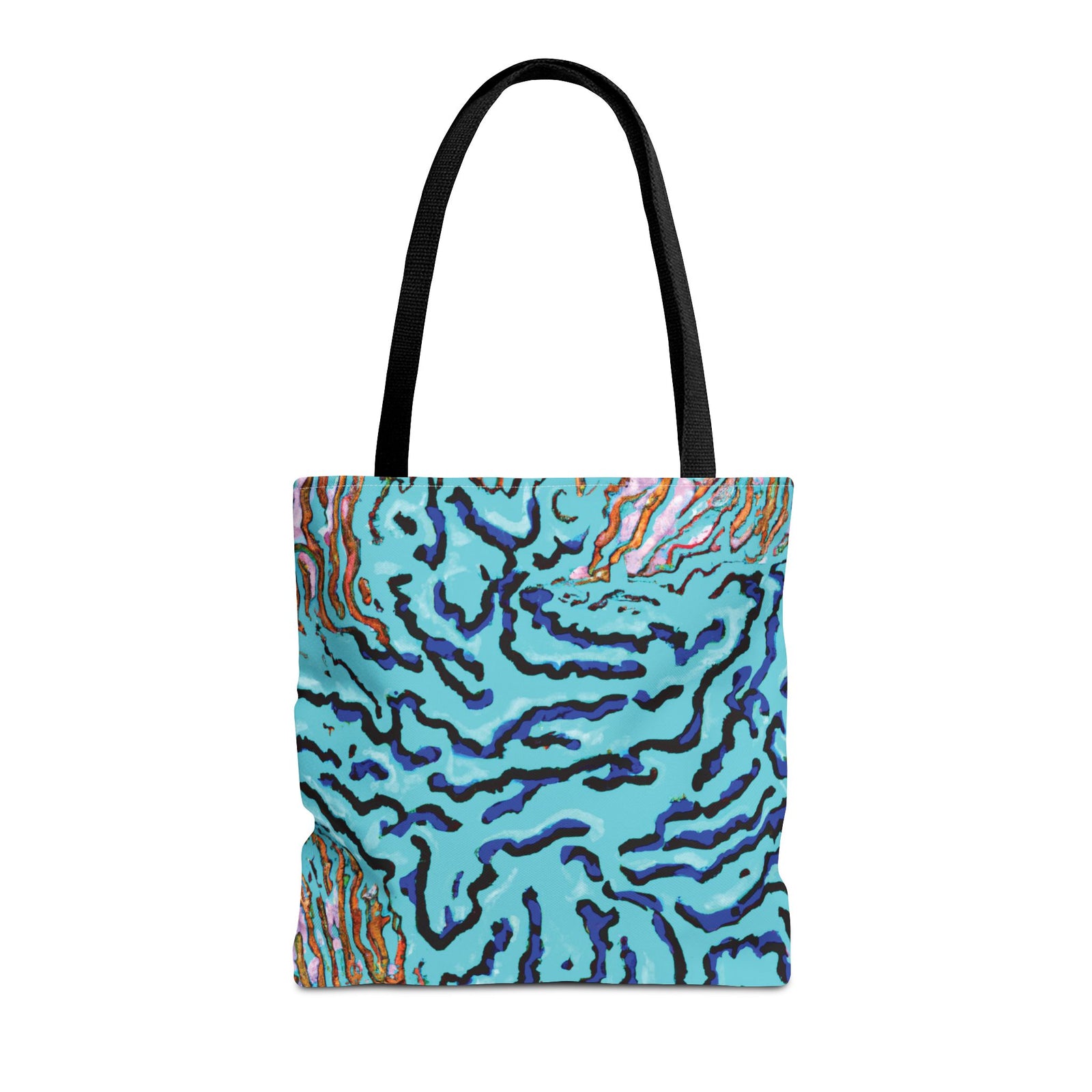 Wild Coral Reef Tote Bag, Turquoise ~ 3 Sizes