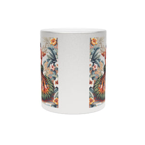 Tropical Metallic Mug, Gold or Silver - Hawaiian Dancer