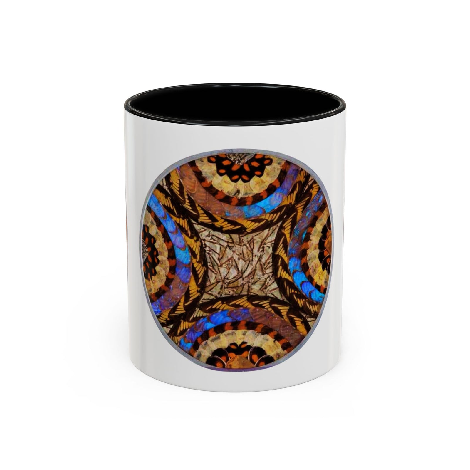 Accent Coffee Mug (11, 15oz), 8 Colors - Real Butterfly Wings Plate #3