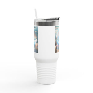 Insulated Travel Mug, 40oz / Beach Illusion Ball - Perfect for Outdoor Adventures