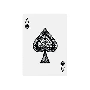 Poker-Sized Playing Cards - White Nautilus Trio, dark red