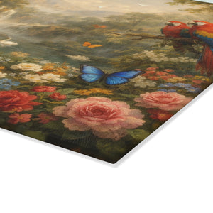 Glass Coffee Station Tray, 2 Sizes – Vintage Garden Waterfall