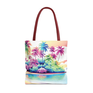 Watercolor Beach Tote Bag - 3 Sizes