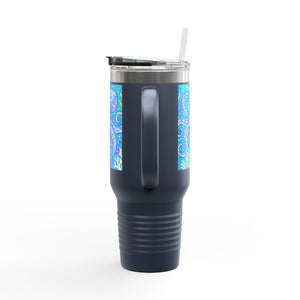 Kraken Joe/Blue Insulated Travel Mug - 40oz - Perfect for Outdoor Adventures