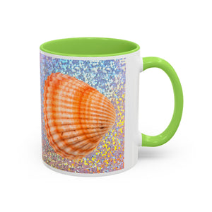 Colorful Mugs (11oz, 15oz), Disco Orange Scallop