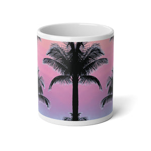 Jumbo Mug, 20oz, Palm Glow Pastels | Tropical Coffee Cup