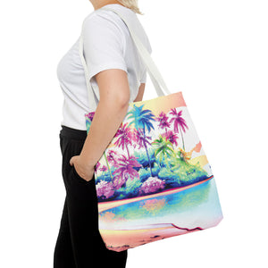Watercolor Beach Tote Bag - 3 Sizes