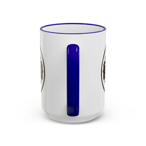 Accent Rim & Handle Coffee Mug — Tropics Lifestyle Coffee Pearl/Palm Logo