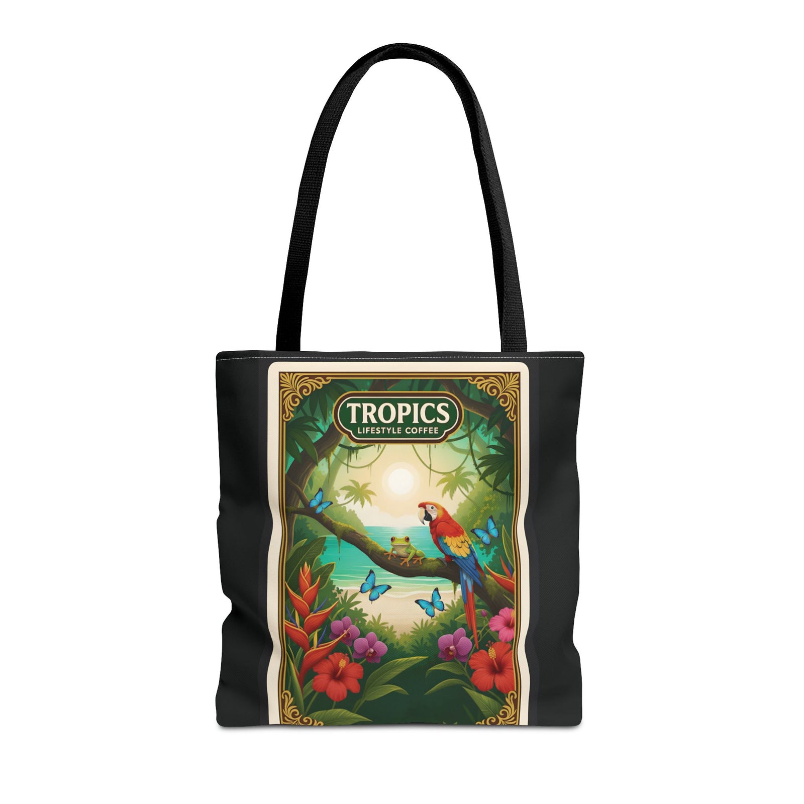 Tote Bag — Parrot Friends at Seashore, TLC Logo