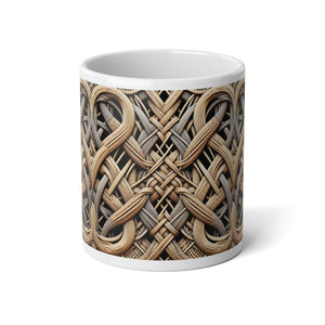 Jumbo Mug, 20oz, Magic Woven Wicker | Tropical Coffee Cup