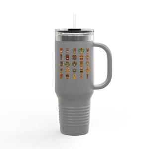 Insulated Travel Mug, 40oz / Tiny Tiki Dudes - Perfect for Outdoor Adventures