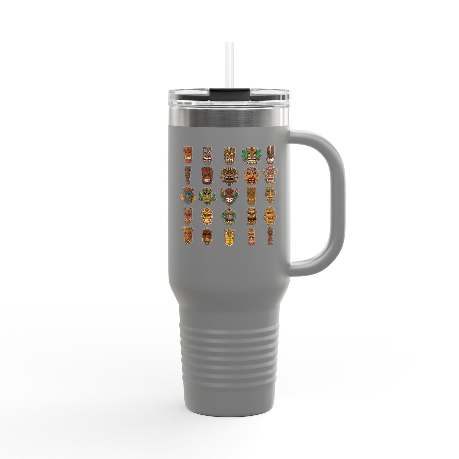 Insulated Travel Mug, 40oz / Tiny Tiki Dudes - Perfect for Outdoor Adventures