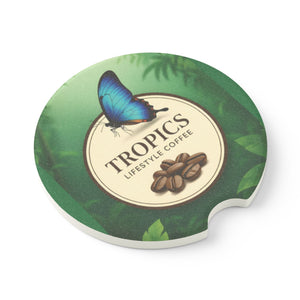 Soapstone Car Coaster - Tropics Lifestyle Coffee, Butterfly