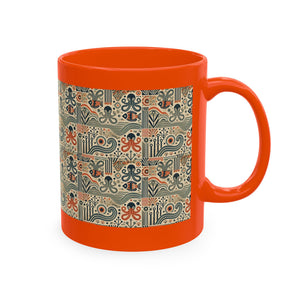 Tropical Coffee Mug — 'Tropics Lifestyle Coffee' Floral Parrot Ceramic Mug