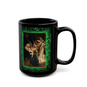 Black Coffee Mug, Religious - Song of the Angels, Tropical Glow