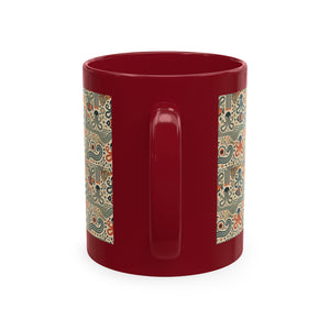 Tropical Coffee Mug — 'Tropics Lifestyle Coffee' Floral Parrot Ceramic Mug