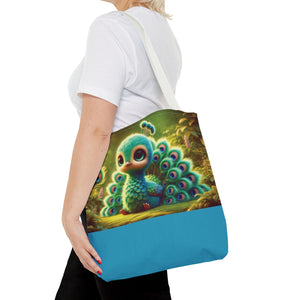 Baby Peacock Trio Tote Bag - 3 Sizes