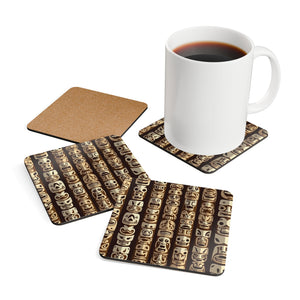 Coaster Set/4 - Funny Tiki Totems