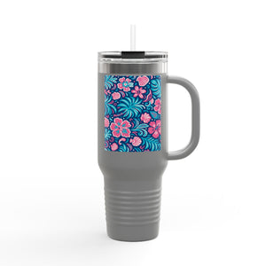 Insulated Travel Mug, 40oz / Beach Dreams, Turquoise