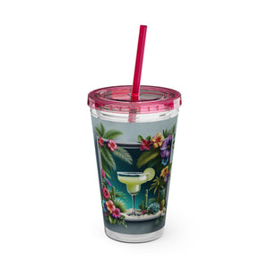 Tropical Tumbler with Straw | 16 oz: Tropical Margarita