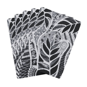 Poker Playing Cards - Amazon Whimsy, Noir