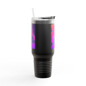 Insulated Travel Mug, 40oz / Palm Glow Pop - Perfect for Outdoor Adventures