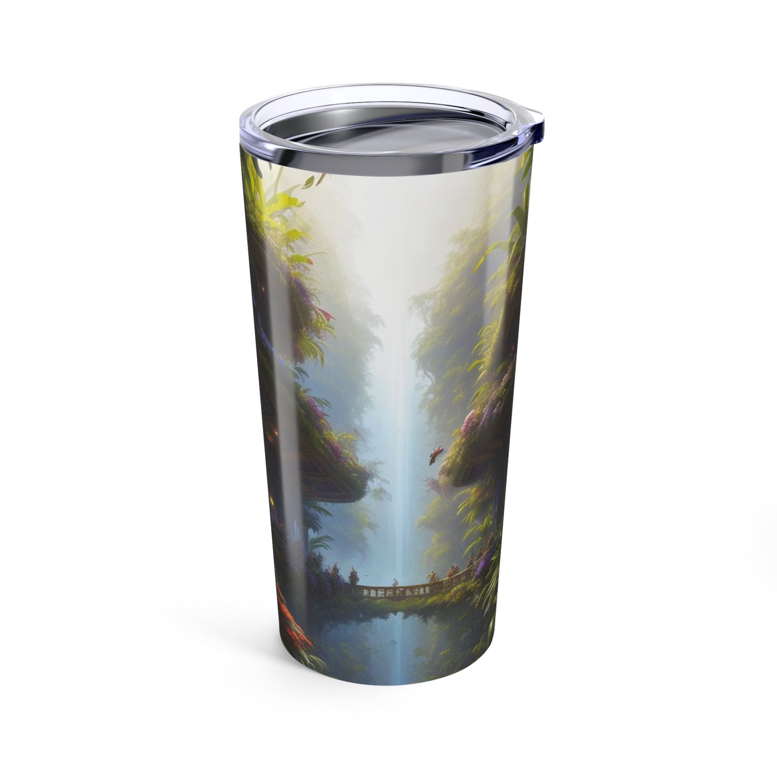 20oz Tropical Glossy Tumbler, Stainless Steel / Rainforest Home