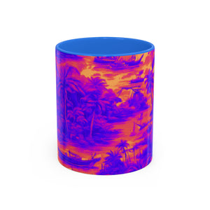 Colorful Mugs (11oz, 15oz), Crazy Cool Tropical Toile