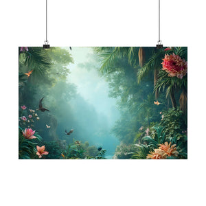 Tropical Rainforest Poster, Matte ~ Another Day in Paradise