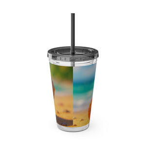 Tropical Tumbler with Straw | 16 oz: Baby Hermit Crab