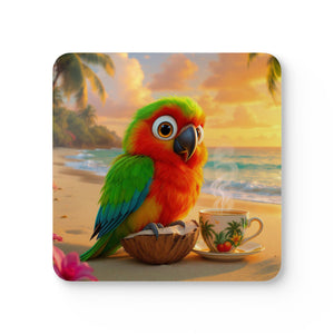 Coaster Set/4 -  Tiki the Parrot