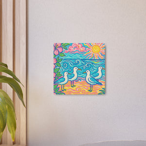 Metal Art Sign/Wall Decor ~ Seagulls on the Beach