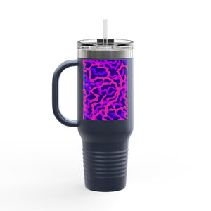 Insulated Travel Mug, 40oz / Coral Threads, Heatwave - Perfect for Outdoor Adventures